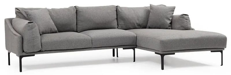 Leo szürke sarokkanapé, jobb oldali - Artie