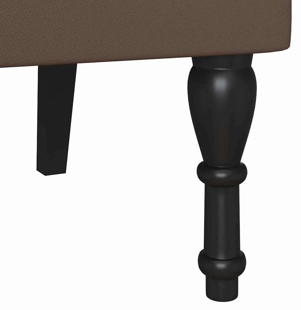 vidaXL Chesterfield Pad párnával Barna 120,5 x 65 x 75 cm Műbőr