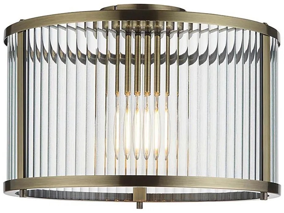 Endon 106265 - Mennyezeti lámpa RIDGETON 1xE27/10W/230V sárgaréz