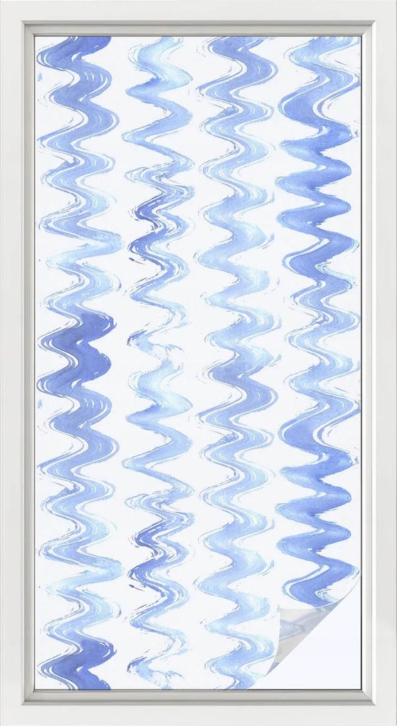 Öntapadós szélvédő furnér Adatvédelem Kék hullámok 50x100