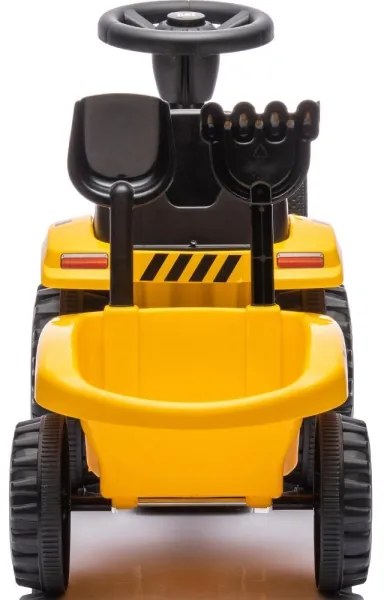 Push autó traktor CAT 2xAA sárga/fekete