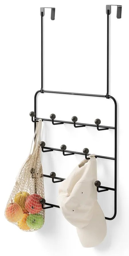 Fekete-natúr színű fém ajtófogas 36 cm Estique – Umbra
