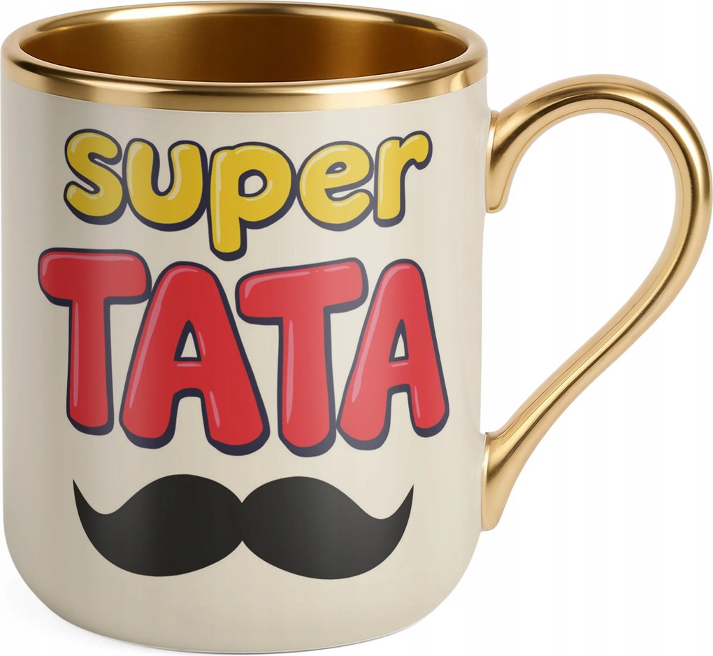 Prémium Bögre Arany Ekrü Apák napja Szuper Apa Ajándék