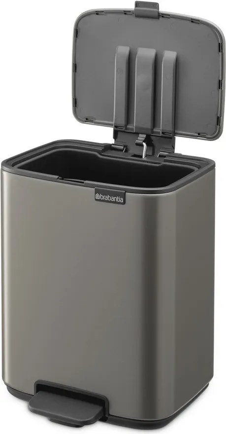 Szürke acél pedálos szemetes 7 l Bo – Brabantia