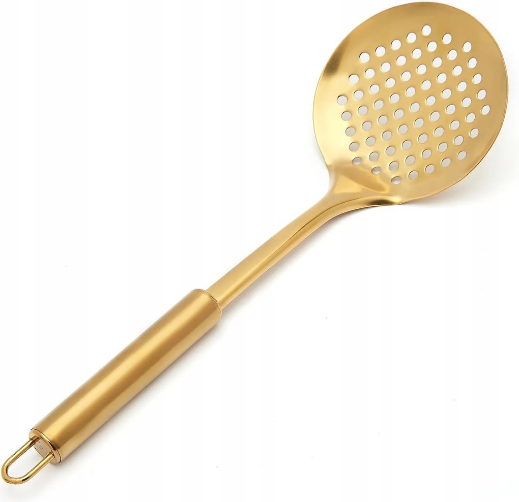 Hableszedő Kanál Amber, acél, arany