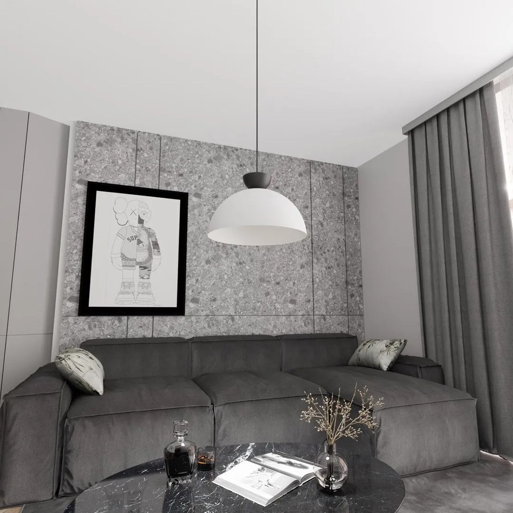 Emibig modern függeszték lunaro fehér fekete emi1475/1l