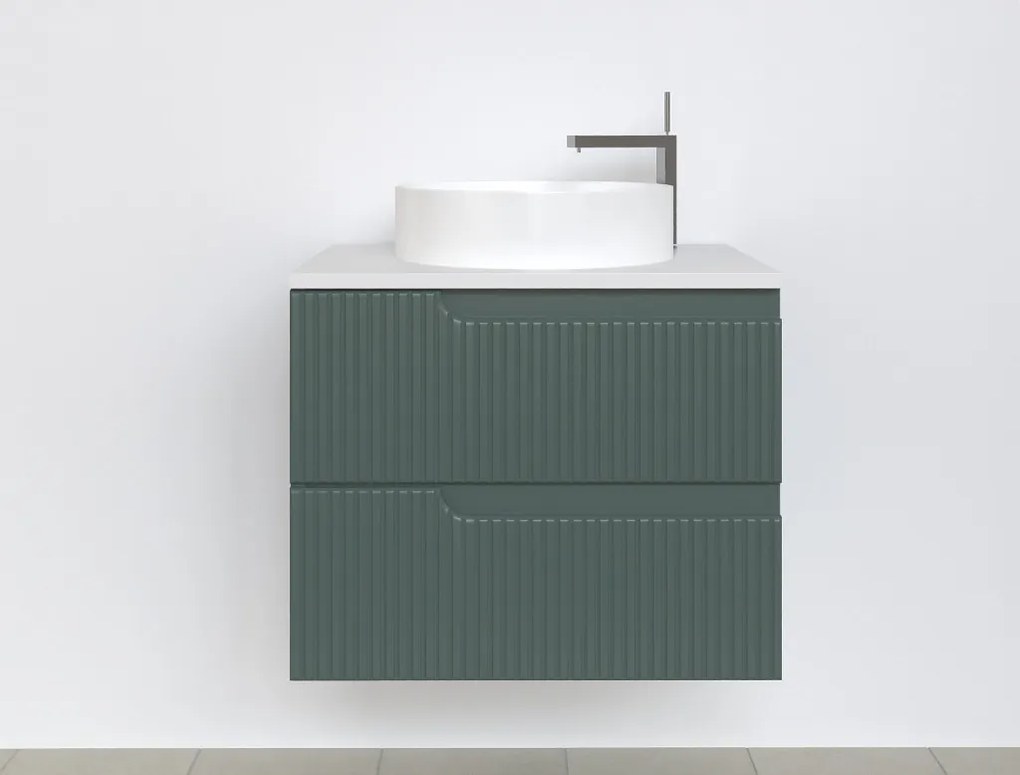 Piramida EURIDIKA fali fürdőszobabútor - mosdópult mosdó nélkül -2 fiókos - PINO ZÖLD - 65 x 48 x 53 cm