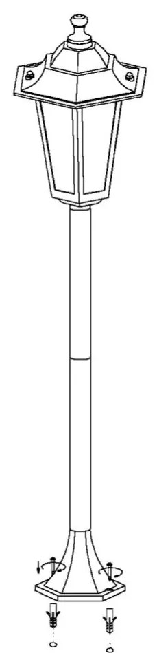 Eglo Laterna 5 22995 kültéri állólámpa, 1x60W E27