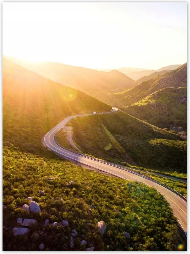 Poszterek 100x135 Út Erdő Hegyek