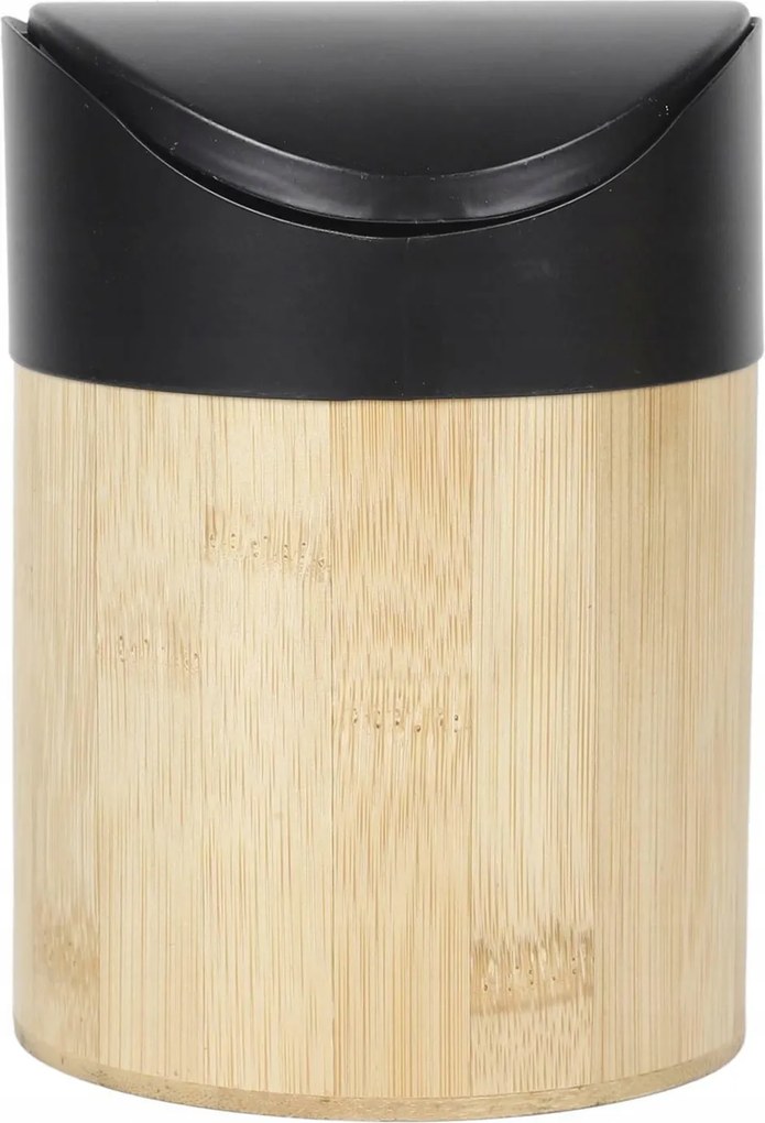 Mini szemeteskosár bambusz/ fekete