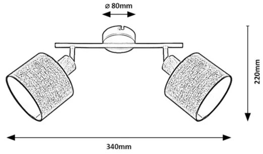 Rabalux 3245 - Spotlámpa MIGUEL 2xE14/40W/230V