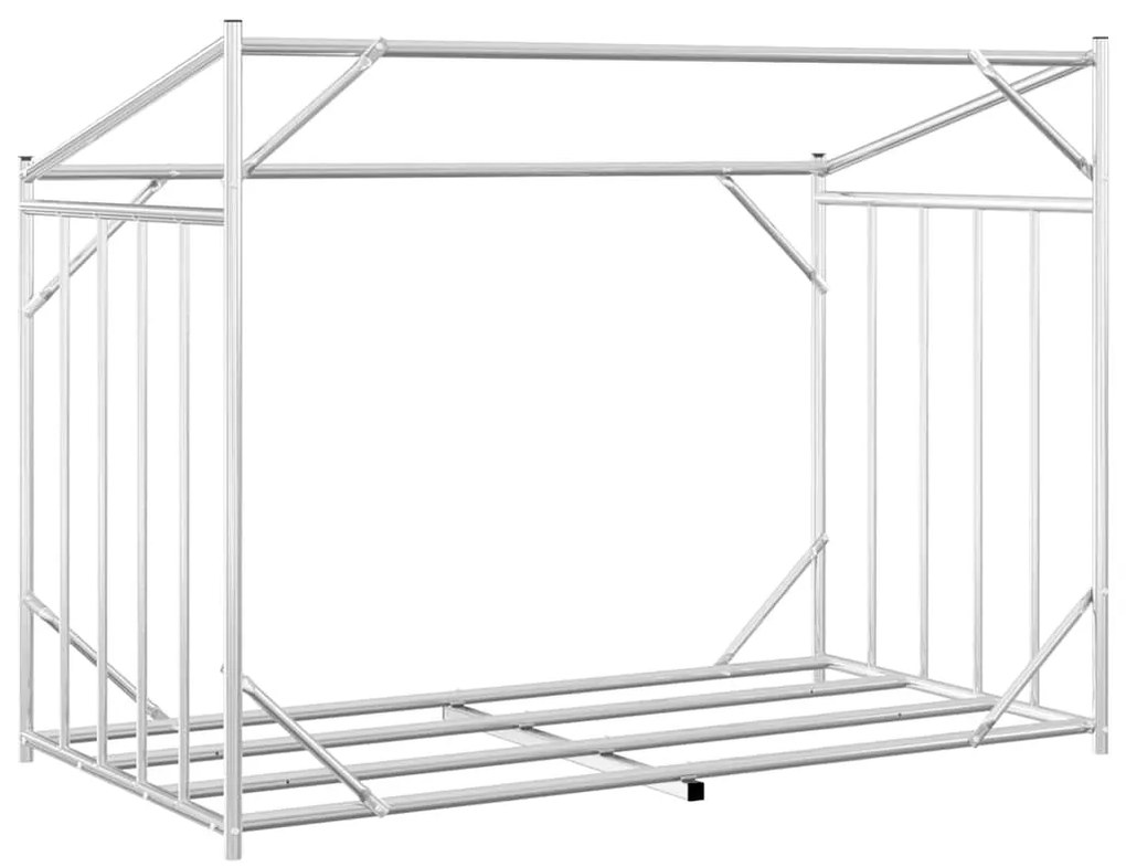 Tűzifa állvány esővédővel 151x80,5x110,5 cm horganyzott acél