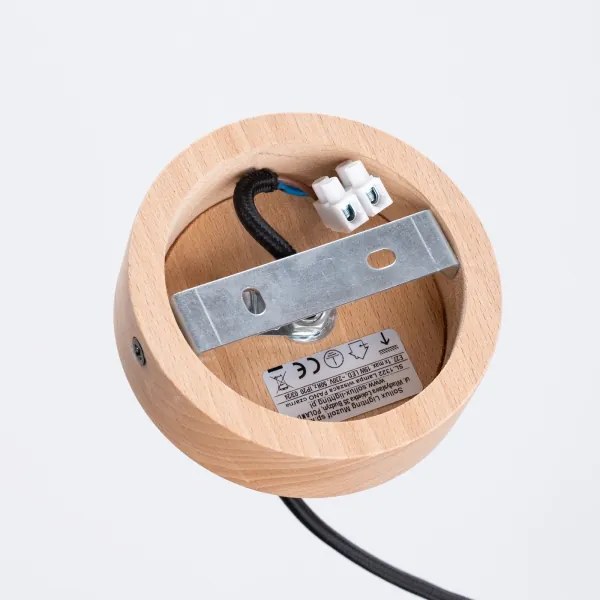 Sollux SL.1322 - Csillár zsinóron FANO 1xE27/15W/230V átm. 34 cm fekete