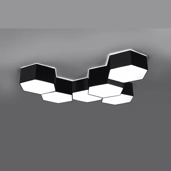 Sollux SL.1061 - Mennyezeti lámpa SUNDE 2xE27/60W/230V 15,5 cm fekete