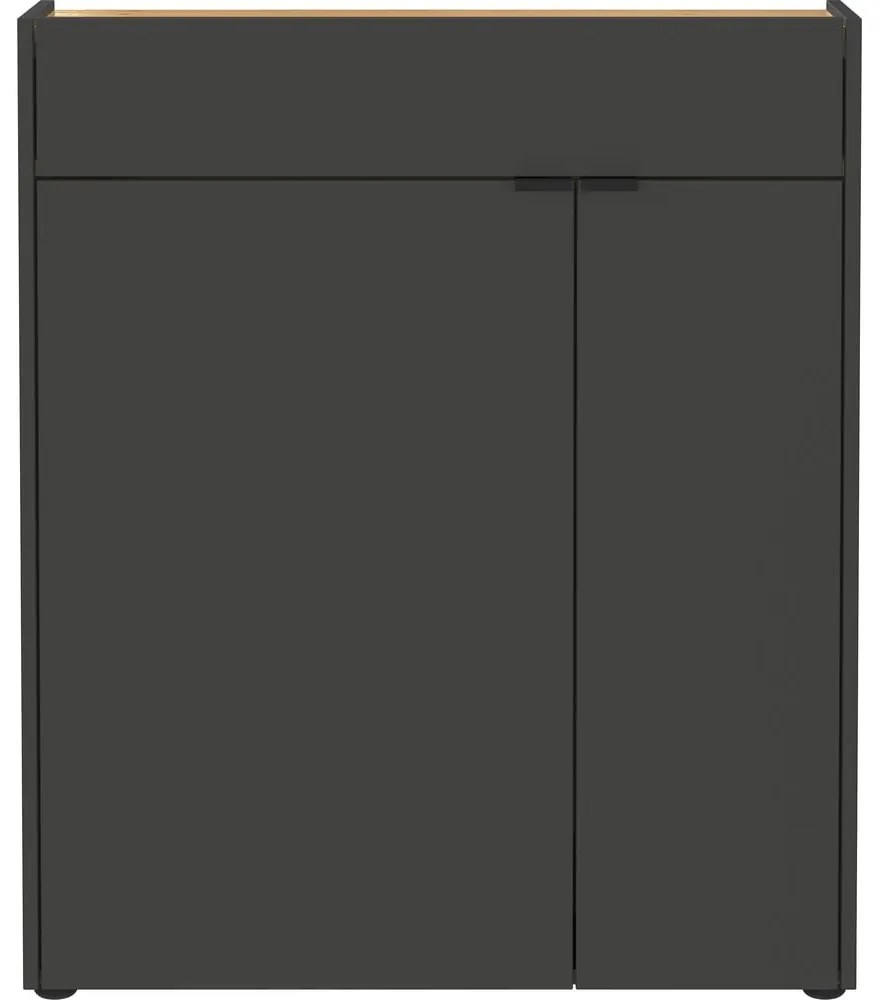 Antracitszürke szekrény 82x102x22 cm Ameca – Germania