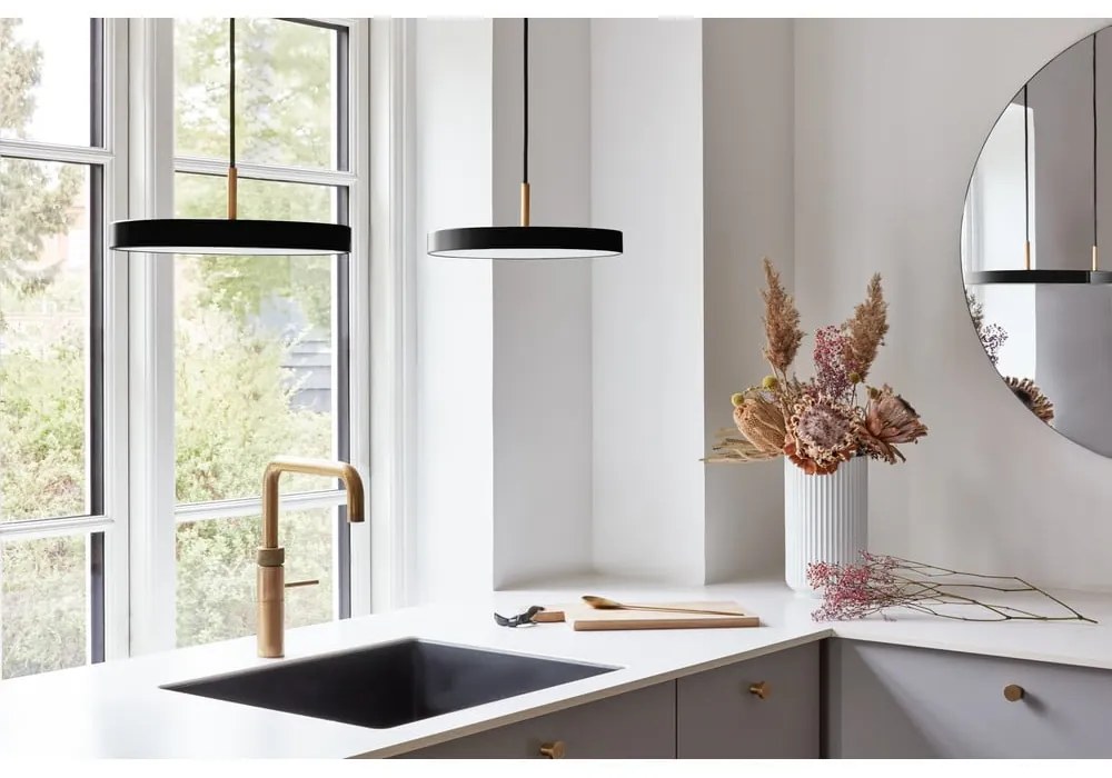 Fekete LED dimmelhető függőlámpa fém búrával ø 31 cm Asteria Plus Mini – UMAGE