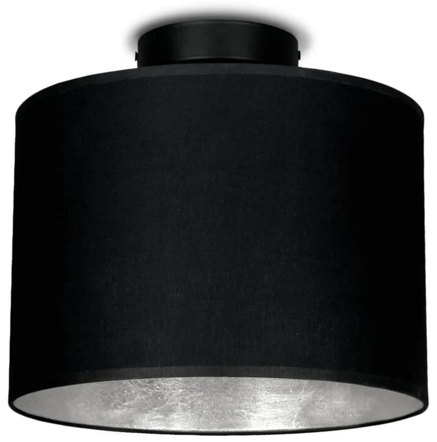 MIKA fekete mennyezeti lámpa ezüstszínű részletekkel, ⌀ 25 cm - Sotto Luce