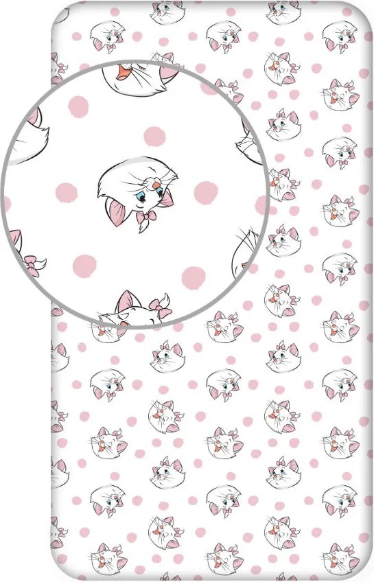 Disney Marie cica Gentle gumis lepedő 90x200 cm