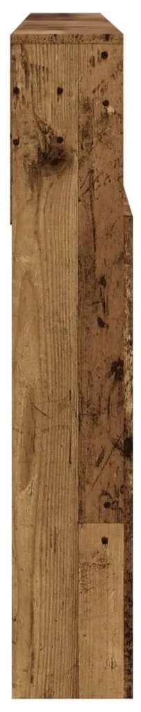 antik fa színű szerelt fa áthidalószekrény 200 x 19 x 103,5 cm