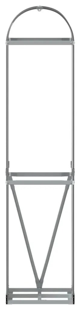 antracit színű horganyzott acél fatörzstartó 40 x 45 x 170 cm