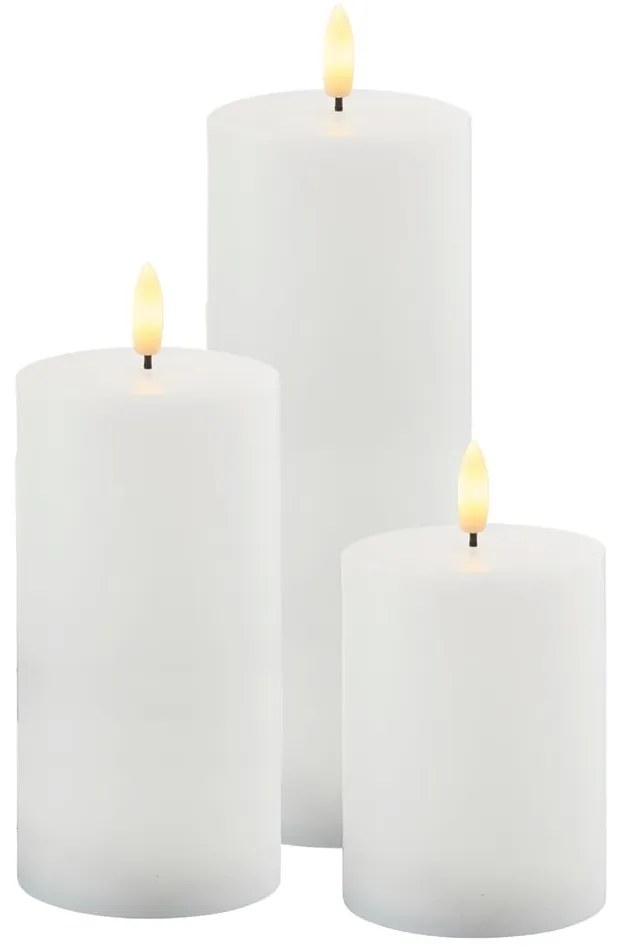Kültéri LED gyertya szett 3 db-os (magasság 20 cm) Sille – Sirius