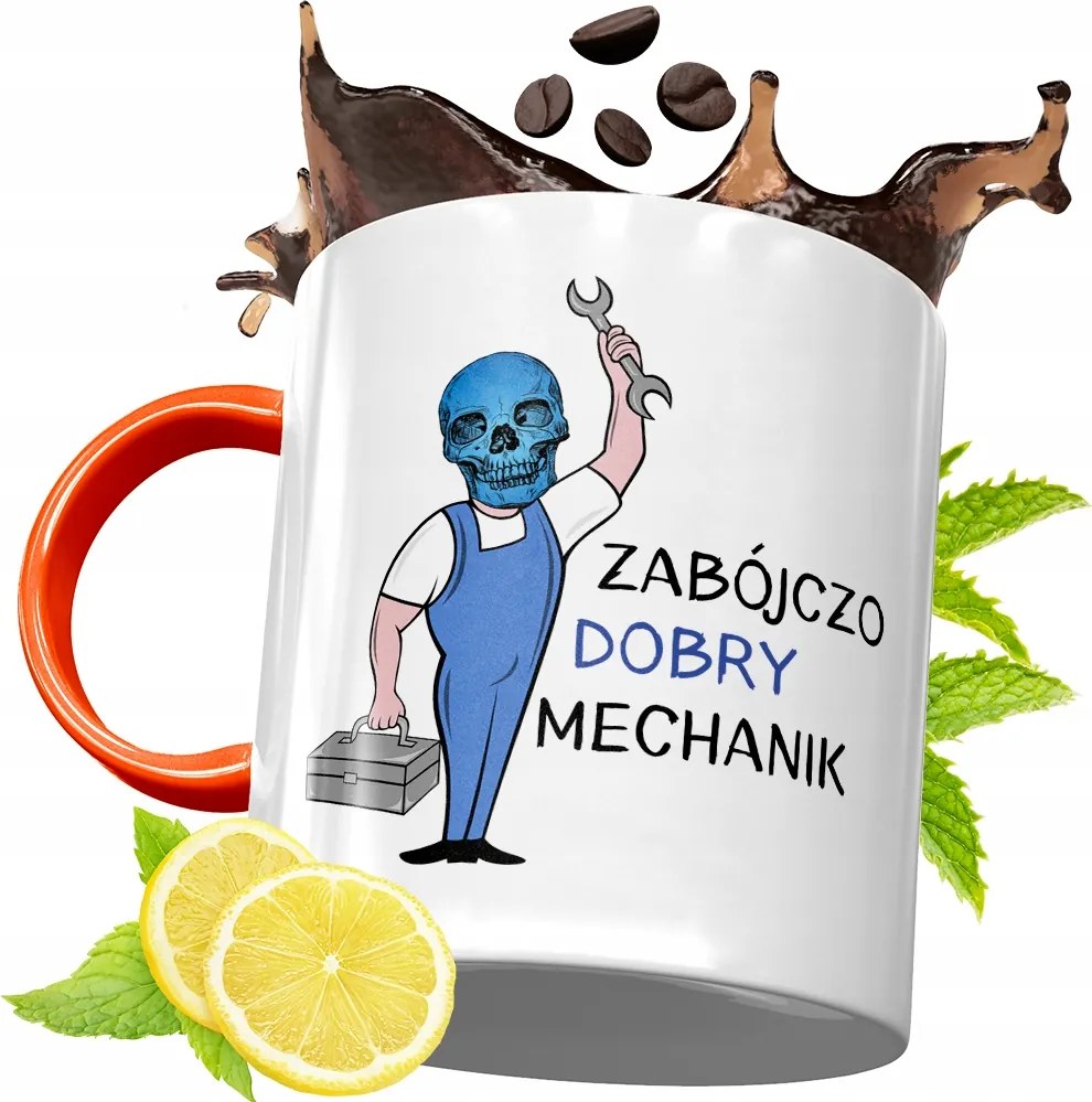 Narancssárga Bögre Szerelőnek Tökéletes Ajándék fényképes nyomtatással