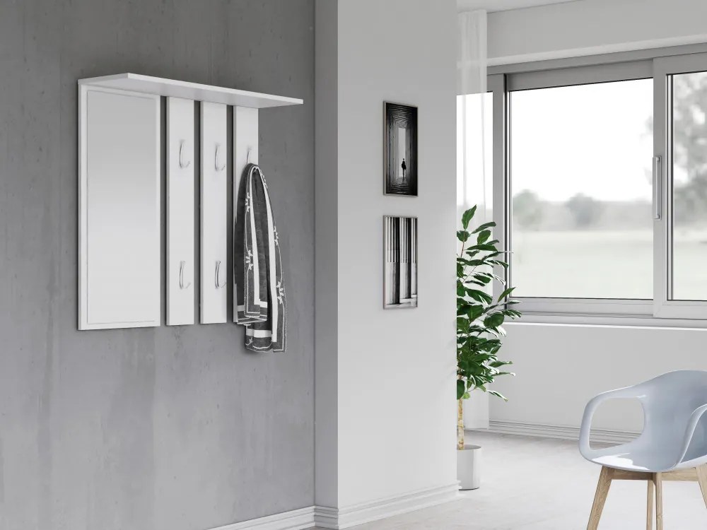 Drohmo Opal tükrös fogas, 85x82x15 cm, fehér