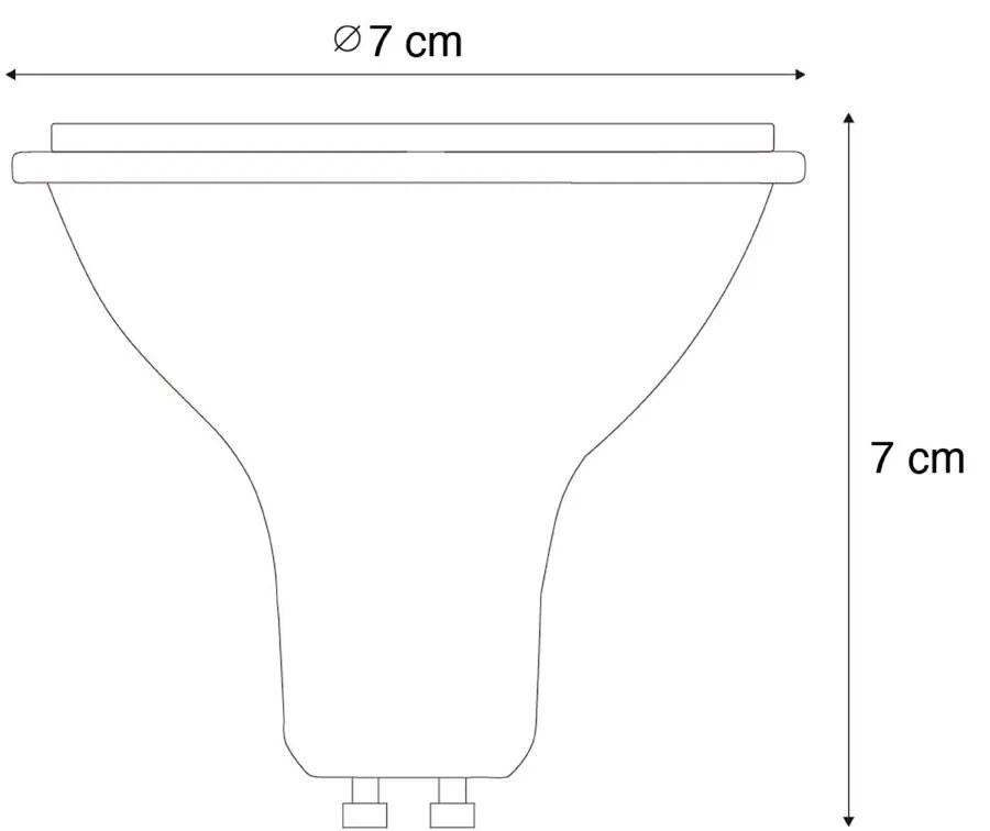 Okos GU10 szabályozható LED izzó AR70 6W 520 lm 2200 - 6500K