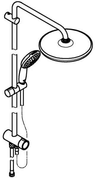 GROHE 266802431 - Zuhanyrendszer VITALIO START SYSTEM 250 390 mm fekete