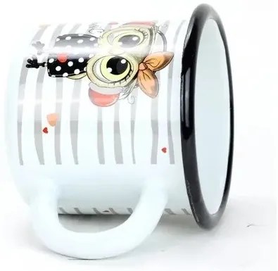 Belis Smaltovaný hrnek Sova music, 7 cm, 0,25 l