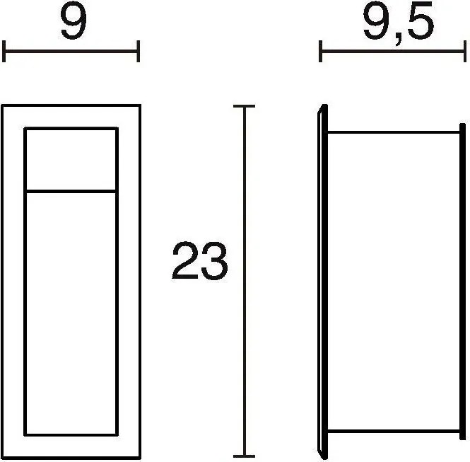 NOVOLUX 541A-L0103B-03 BELVEDERE Kültéri Falba Építhető Lámpa Szürke LED IP54