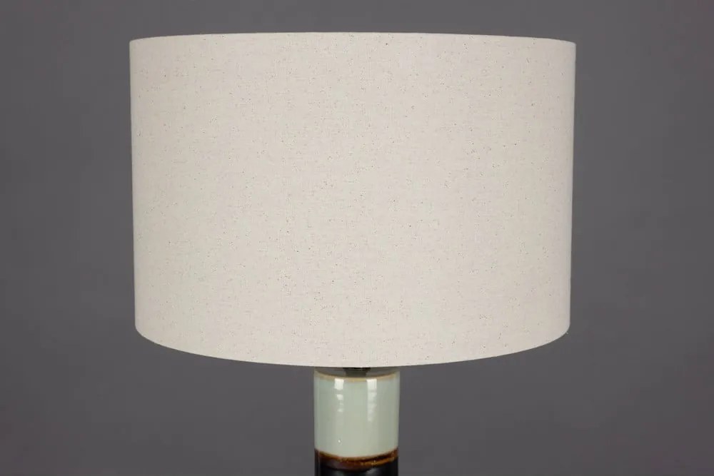 Sötétbarna-zsályaszínű állólámpa textil búrával (magasság 143 cm) Vertigo – Dutchbone