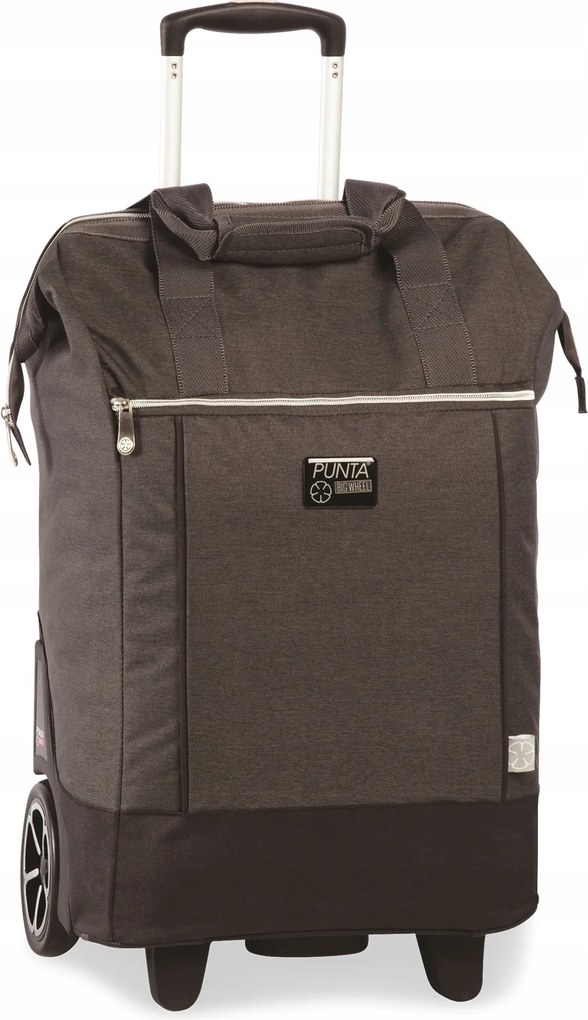 Punta bevásárlótáska kerekeken, kihúzható fogantyúval 40L grafitszürke