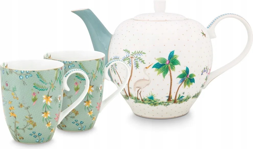 Jolie Flowers Blue teáskészlet PiP Studio, 1600 ml