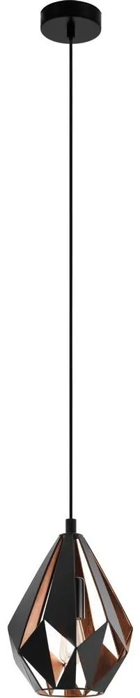 Eglo 49997 - Csillár zsinóron CARLTON 1xE27/60W/230V