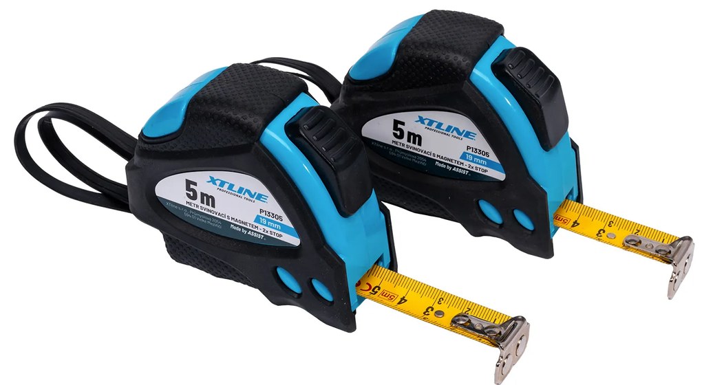 XTLINE mérőszalag mágnessel 2x megállóval | 10 m x 25 mm