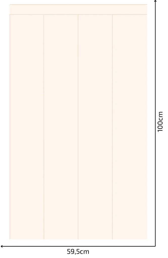 PIPPER. Textil öntapadó tapéta - Egy téglalap - Krém színű Méret: 100cm, Szín: Sötét