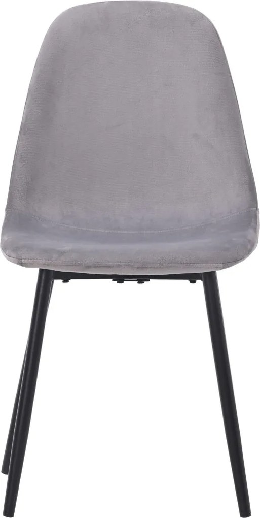 Modern étkezőszék szürke színben, bársony kárpittal DC-4469