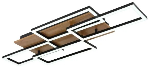 Globo 67359-40 - LED dimmelhető mennyezeti lámpa JEFFRY 40W/230V 32,5x87,5 cm barna/fekete+távirányító