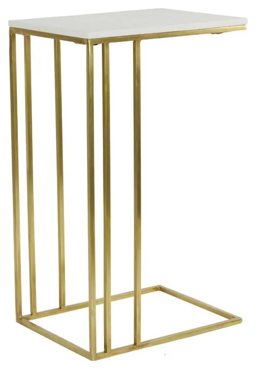 Tárolóasztal márvány dekoros asztallappal 31x41 cm Roshan – Light &amp; Living