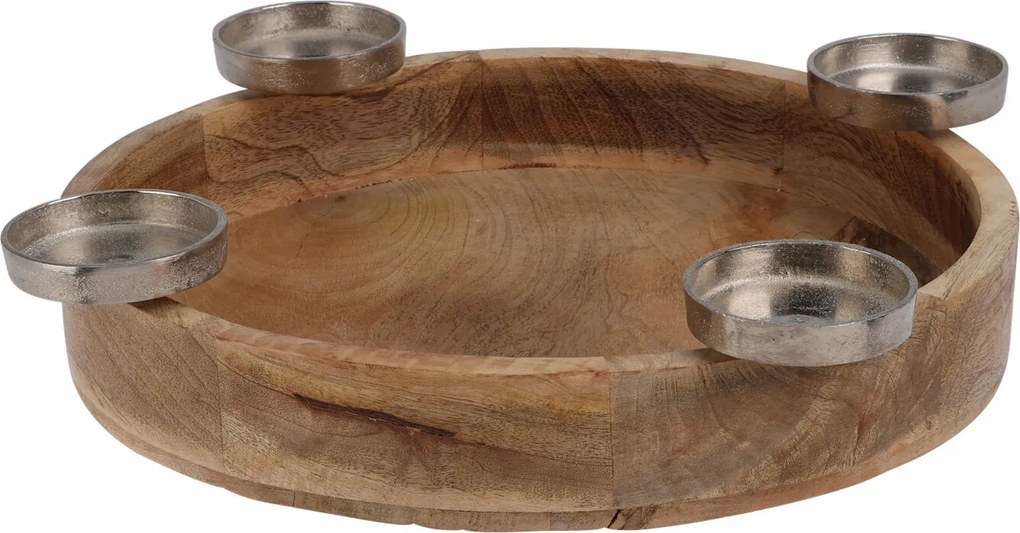 Mangófa Gyertyatartó Ø 40 CM Négyágú Teamécsestartó