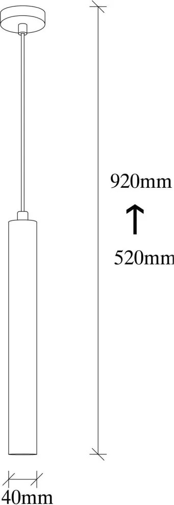 Best 641-S fekete LED függőlámpa, Ø4 cm