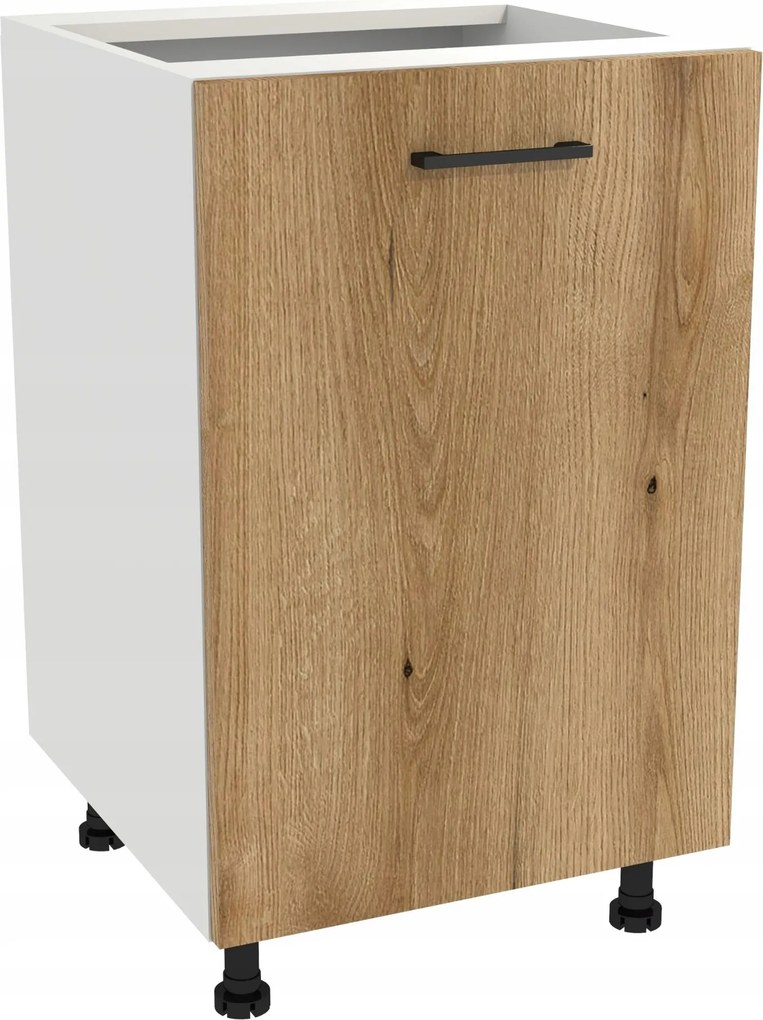 Konyhaszekrény alsó 50 Capri korpusz fehér front tölgy Evoke