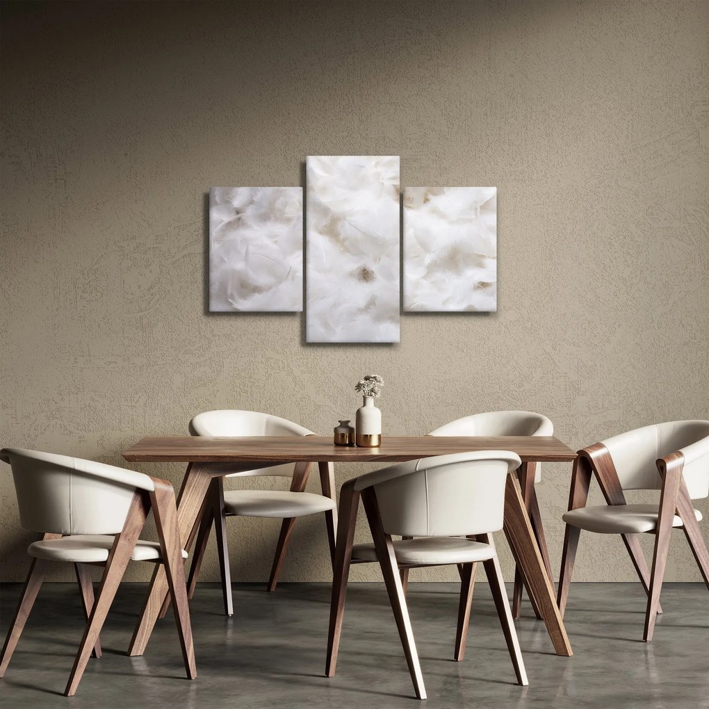 Kép - Fehér tollak (90x60 cm)