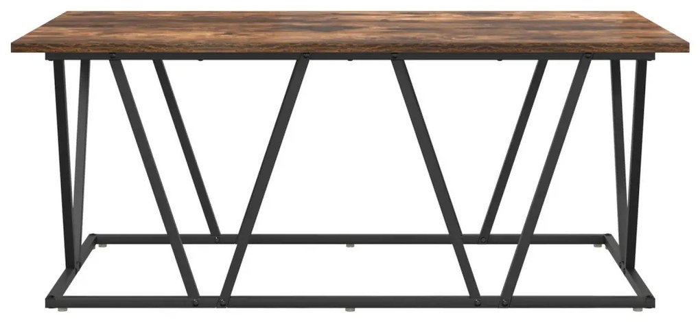 Füstölt Tölgy Dohányzóasztal 100x50x40 cm Műgyanta és Fém