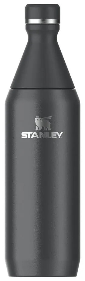 Fekete rozsdamentes acél ivópalack 600 ml All Day Slim – Stanley