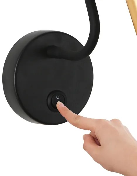 Brilagi - LED Rugalmas fali lámpa MAYA LED/3W/230V 4000K fekete/arany