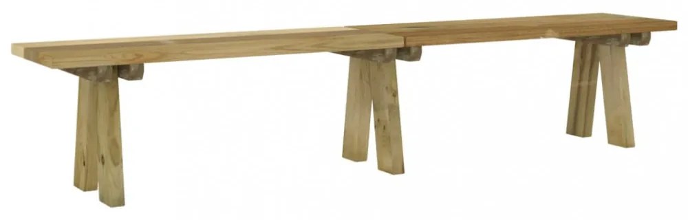 impregnált tömör fenyőfa kerti pad 220 cm