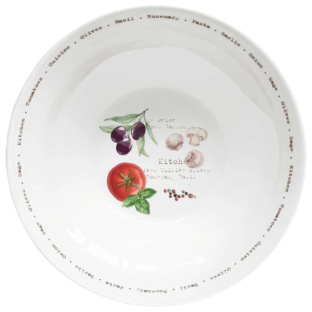 Mediterrán porcelán tál 22 cm Home & Kitchen