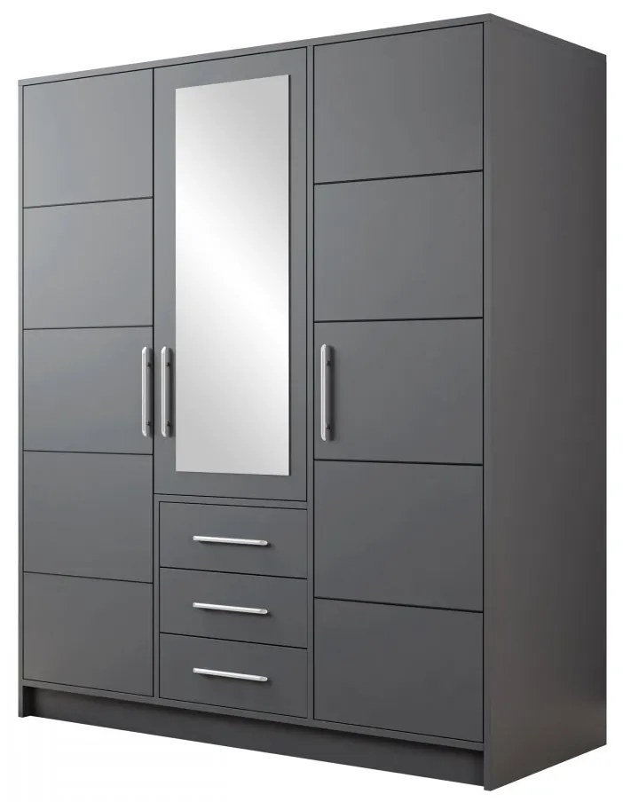 Ruhásszekrény Lenona D3 (szonoma tölgy) (tükörrel). 1105768